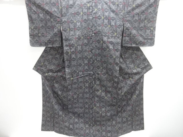JAPANESE KIMONO / TSUMUGI / WOVEN GRID